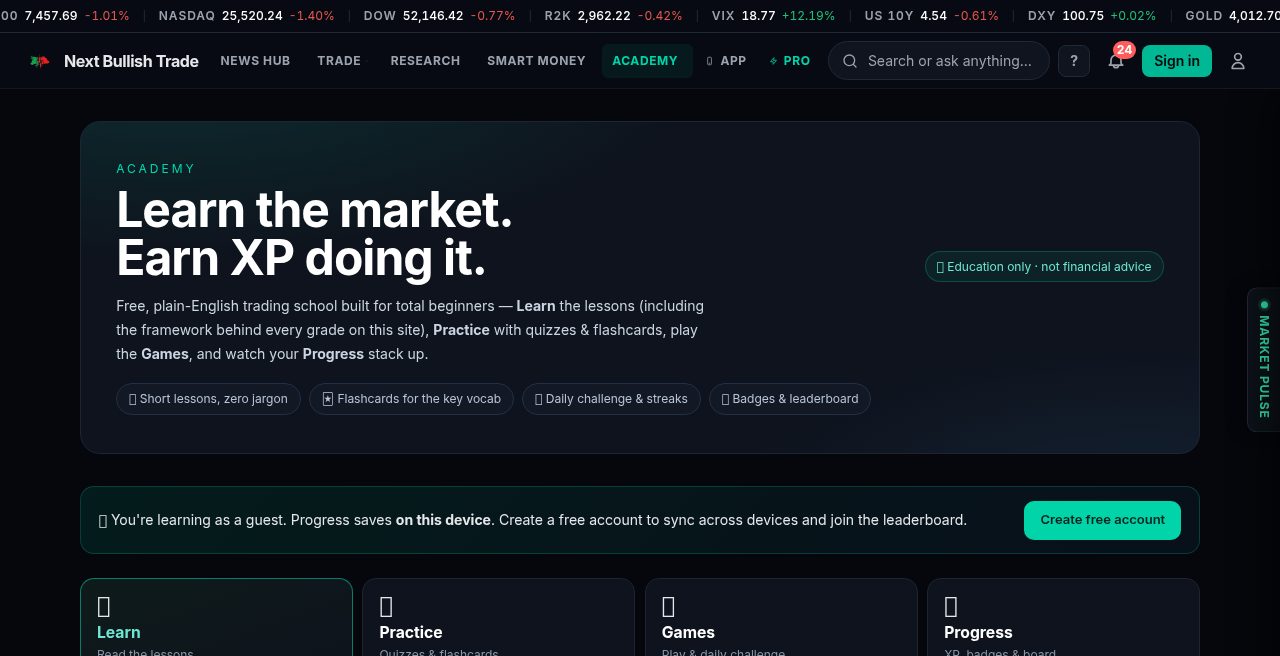 Learn Hub — the free Academy